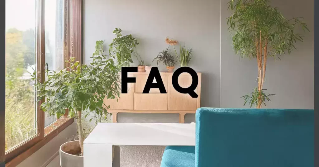 Bannière FAQ représentant un intérieur - généré avec l'IA