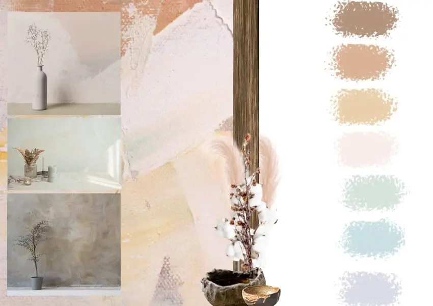 MoodBoard Wabi Sabi pastel